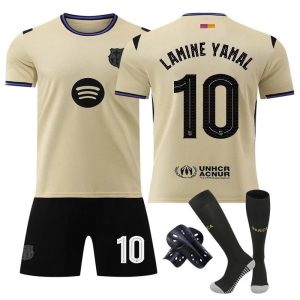 Barcelona Away Short Sleeve Kids Football Kit Set