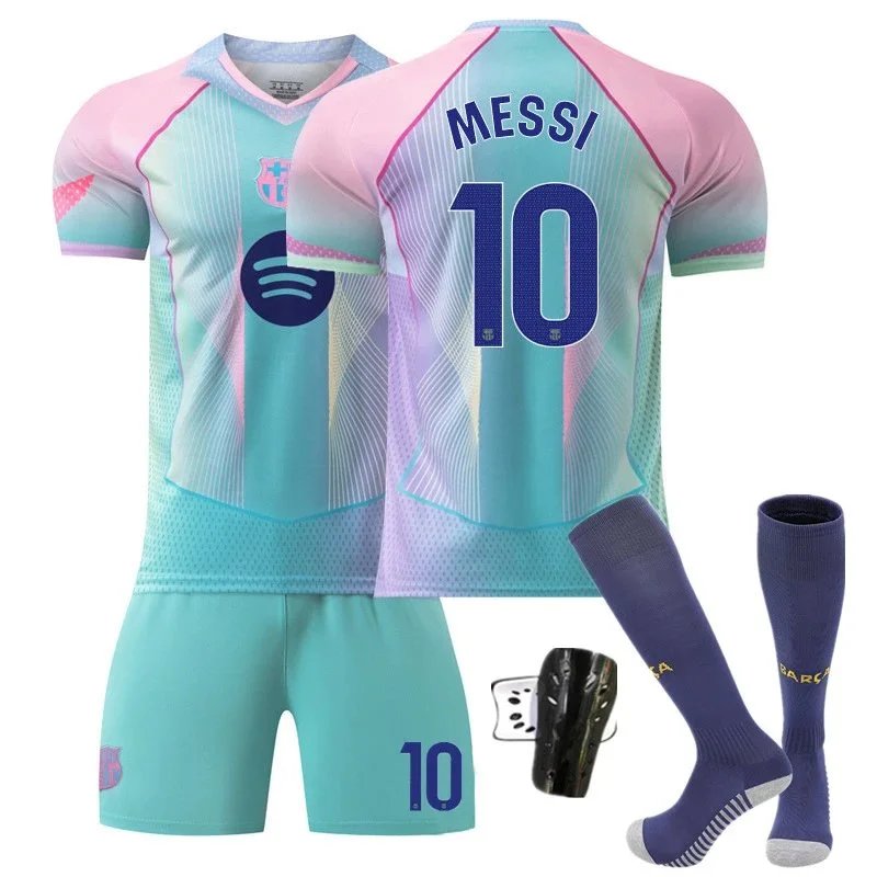 Barcelona Special Edition Short Sleeve Kids Football Kit Set
