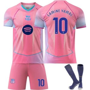 Barcelona Special Edition Short Sleeve Kids Football Kit Set